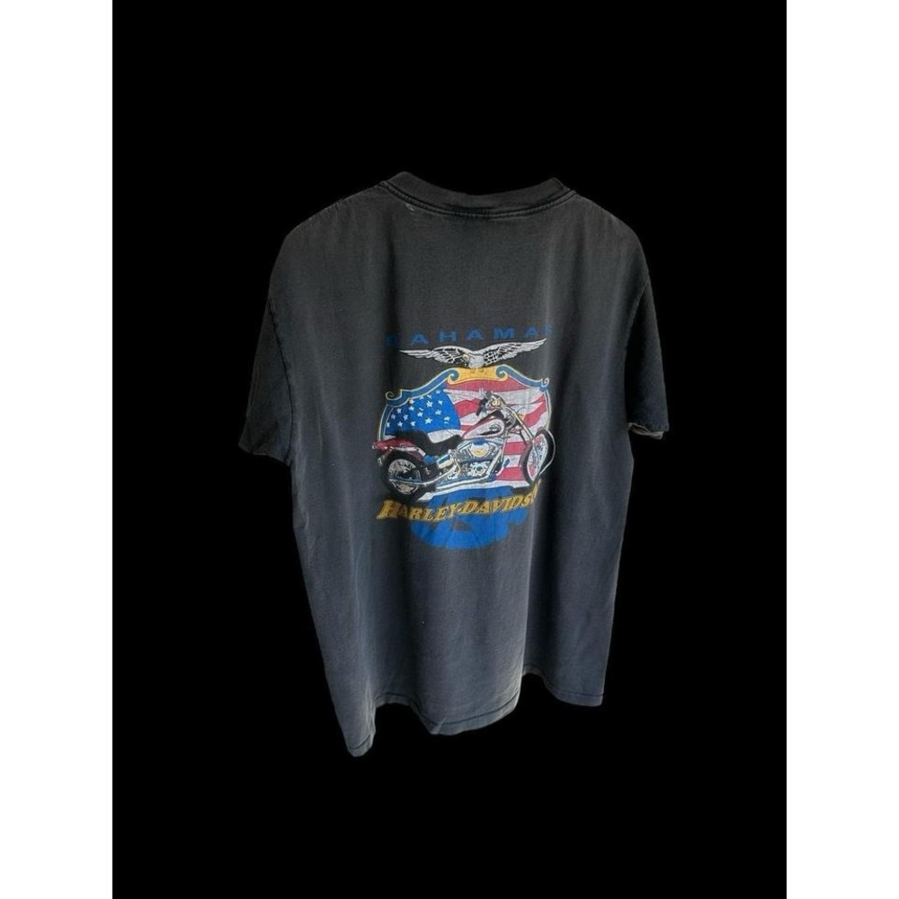 Vintage 80s Harley Davidson T Shirt Sz Large Tennesee River Single Stitch Black